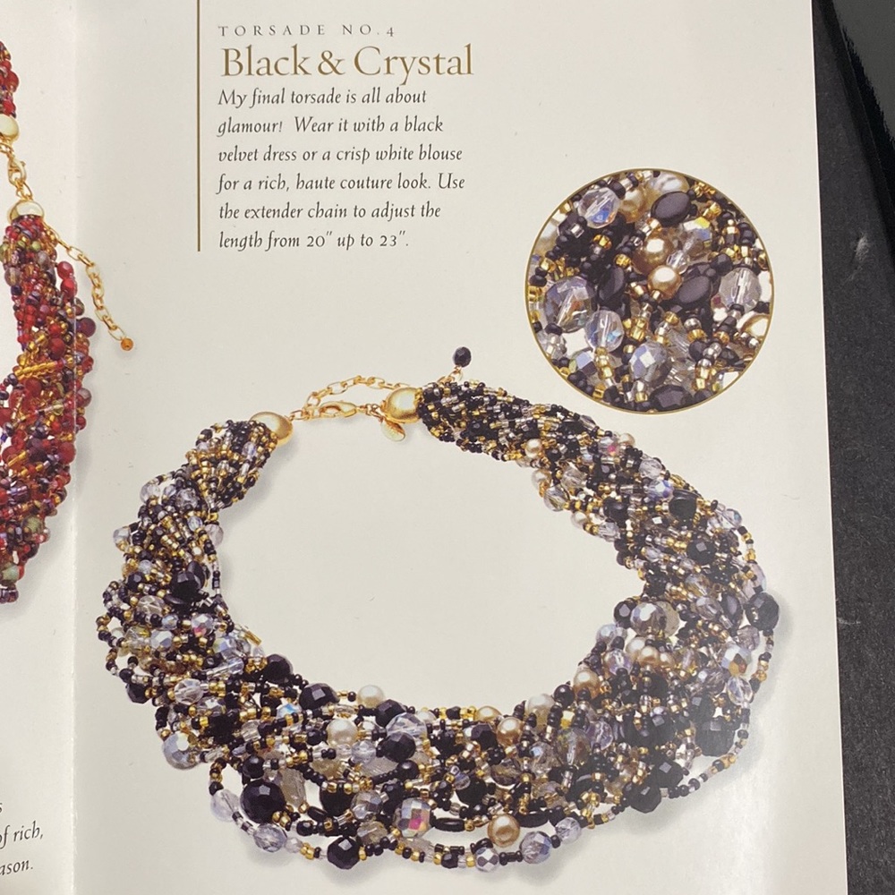 Vintage Joan Rivers Torsade Black & Crystal Beaded Necklace - Picture 13 of 14